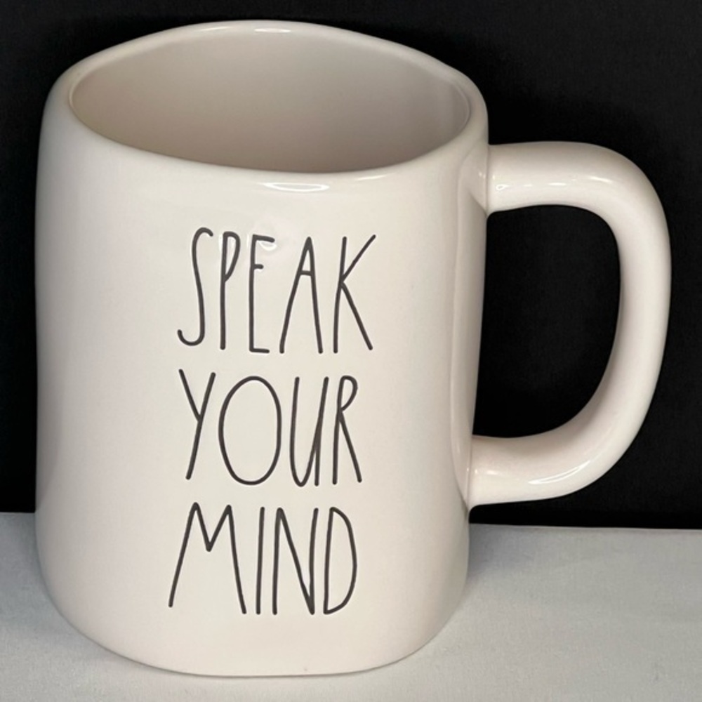 Rae Dunn - ‘Speak your mind’ ceramic mug. NWT Firm!